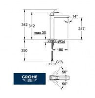 GROHE EUROCUBE MONOMANDO LAVABO